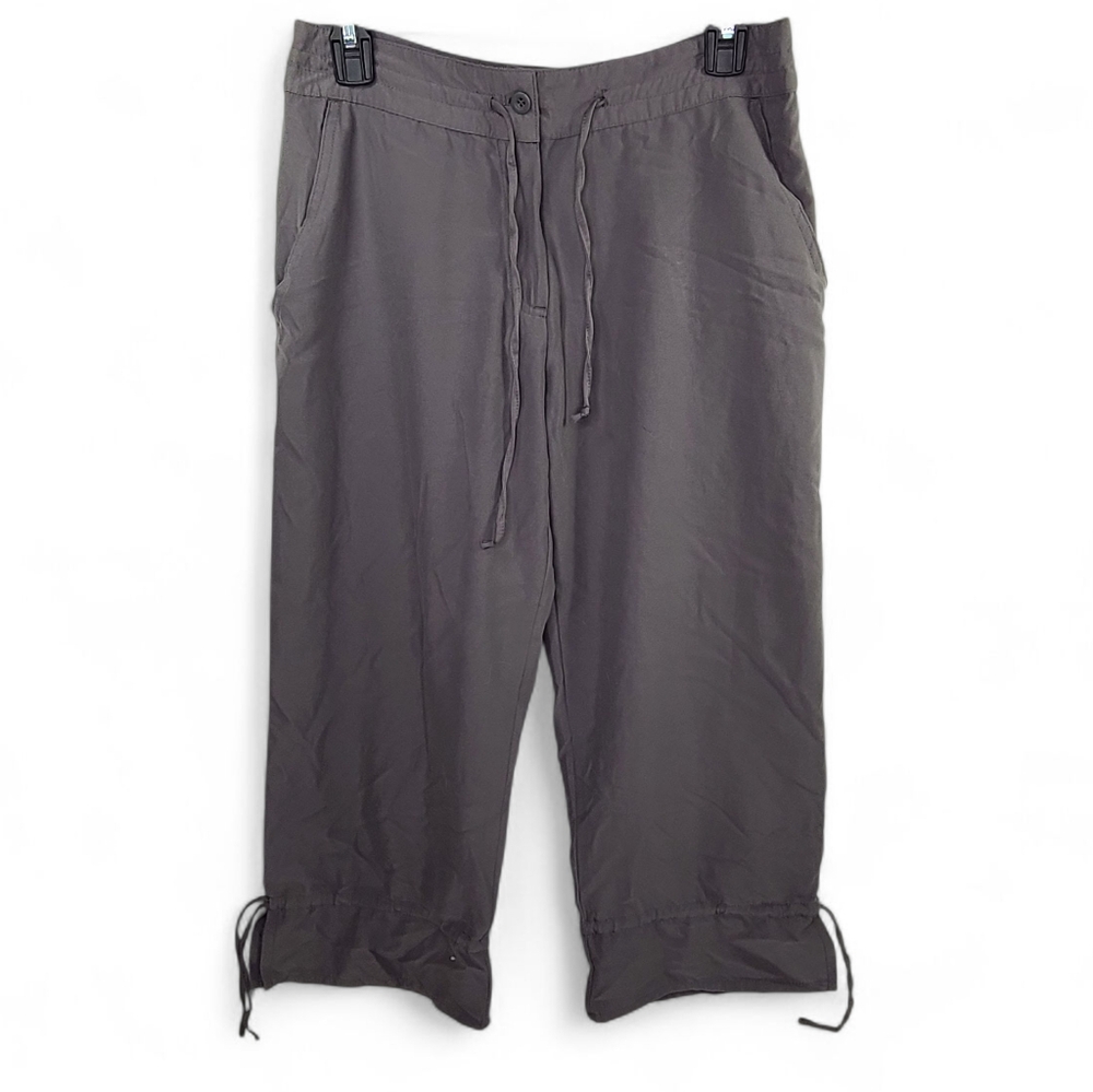 FREESTYLE BY DANSKIN Gray Drawstring Capris Pants Sz Small